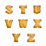 Alphabet Made Of Biscuits Stock Photo