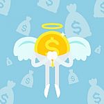 Angel Coin Business Man Sky Stock Photo