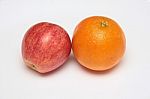 Apple And Orange Stock Photo