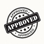 Approved Stamp Retro Vintage Badges Stock Photo