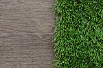Artificial Grass And <br />\rtile Background Stock Photo