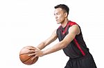 Asian Basketball Player Stock Photo