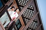 Asian Bride And Groom Stock Photo