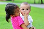 Asian Family Stock Photo