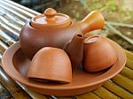 Asian Teapot And Teacup Stock Photo