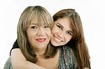 Attractive Woman And Her Young Daughter Stock Photo