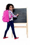 Back To School - Little Schoolgirl Stock Photo