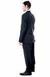 Back View Of Middle Aged Business Man Stock Photo