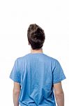Backside View Of Young Man Stock Photo