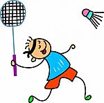 Badminton Boy Stock Photo