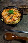 Baked Shrimp Vermicelli Stock Photo