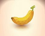 Banana Polygonal Style Stock Photo