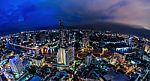 Bangkok At Dusk With Main River Stock Photo