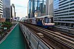 Bangkok Bts Train System Stock Photo