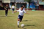 Bangkok, Thailand - Nov 2016: In The Nov 23, 2016. Youth Soccer Match, In Pieamsuwan Elementary School Stock Photo