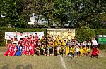 Bangkok, Thailand - Nov 2016: In The Nov 23, 2016. Youth Soccer Match, In Pieamsuwan Elementary School Stock Photo