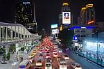 Bangkok Traffic Jam Stock Photo