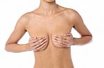 Bare Chest Of A Young Woman Stock Photo