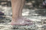 Barefoot Man Stock Photo