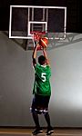 Basketball Player Hold The Ball Stock Photo