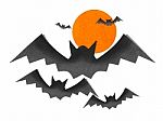 Bat Halloween By Cork Board Stock Photo