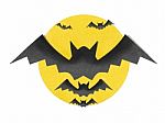 Bat Halloween By Cork Board Stock Photo
