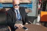 Bearded Businessman With Sunglasses Stock Photo