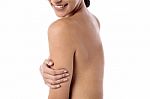 Beautiful Back Of A Young Woman Stock Photo