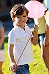 Beautiful Children Having Fun In The Park Stock Photo