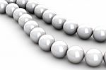 Beautiful Creamy Pearl Necklace Stock Photo