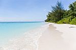 Beautiful Crystal Clear Sea And White Sand Beach At Tachai Island, Andaman, Thailand Stock Photo