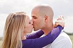 Beautiful Picture Of Kissing Couple Stock Photo