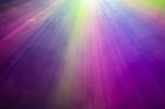 Beautiful Rainbow Color Wide Lens Projector With Light Beam For Movie And Cinema At Night . Smoke Texture Spotlight . Screening For Multimedia . Black Background  Stock Photo