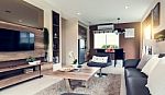 Beautiful Room Interior With Hardwood Floors And View Of New Lux Stock Photo