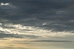 Beautiful Sunset Above The Evening Cloud Stock Photo