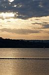 Beautiful Sunset On The Lake Stock Photo