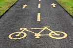 Bicycle Lane Sign Stock Photo
