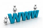 Big WWW Letters Stock Photo
