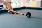 Billiards Balls In Pool Table Stock Photo