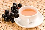 Black Chokeberry Tea Stock Photo