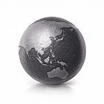 Black Iron Globe 3d Illustration Asia & Australia Map Stock Photo