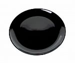 Black Plate Isolated On The White Background Stock Photo