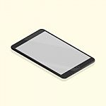 Black Tablet Isometric Stock Photo