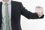 Blank Business Card Stock Photo