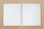 Blank Double Page Of Photo Album Stock Photo