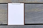 Blank Paper On Paper Clipboard Stock Photo