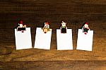 Blank Paper Sheet With Christmas Theme Paper Clip Stock Photo