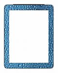 Blank PC Tablet With Water Drops Stock Photo