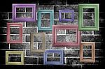 Blank Wood Frame Stock Photo