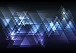 Blue Abstract Triangle Overlap Background Stock Photo